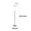 Lampe sur pied chromée 60,5 po Charmin
