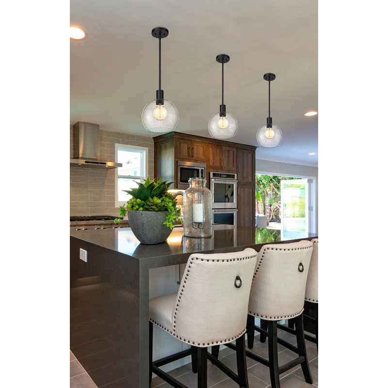 Luminaire suspendu 1 lumière Margo, Noir mat