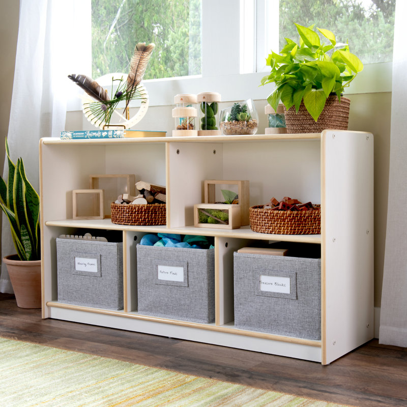 Rangement à 5 compartiments EdQ Essentials, H 24 po x l 13 po x P 42 po, Blanc