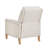 Push Back Reclining Chair Solid Wood Living Room Furniture 1Pc