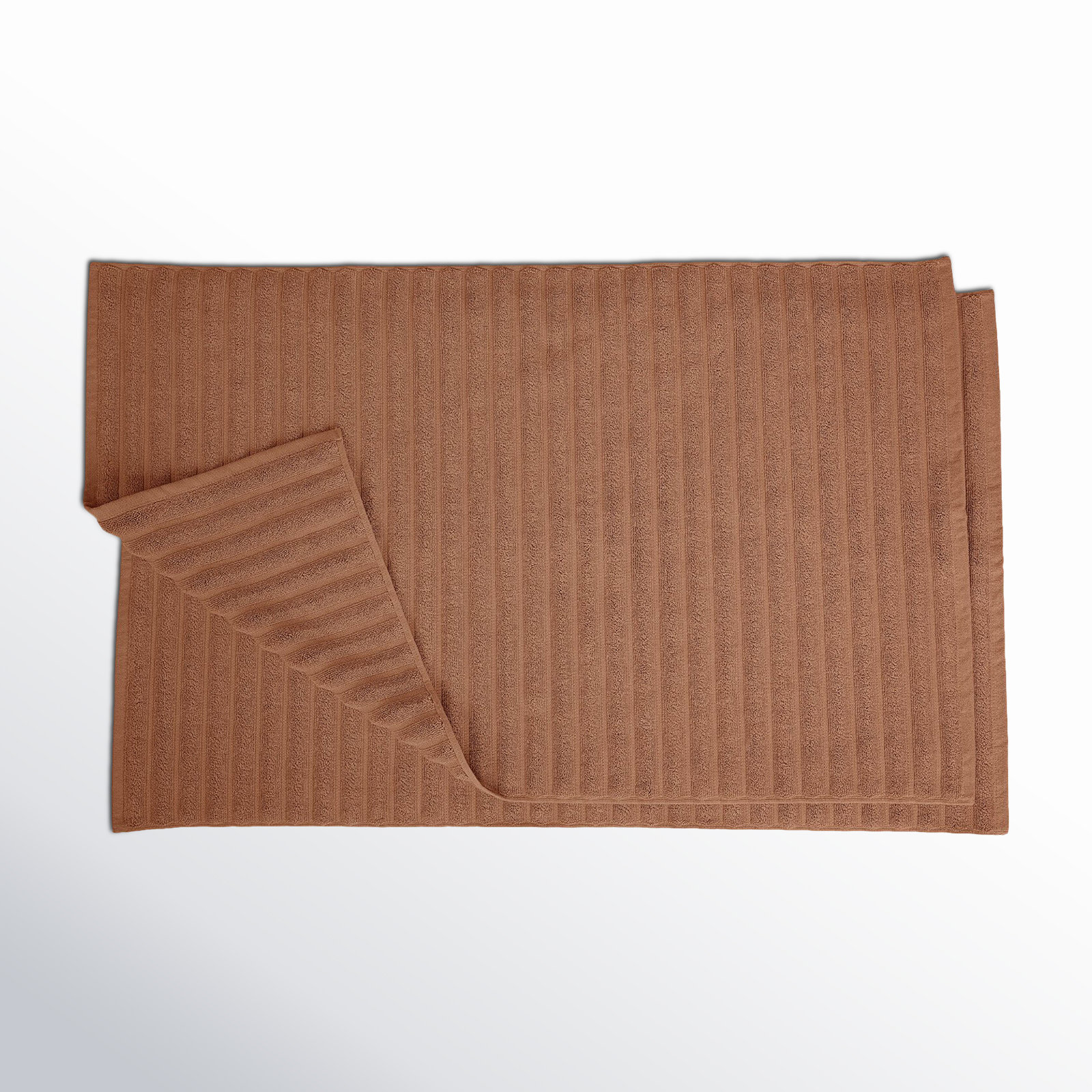 Pardue Cotton Bath Mat, Brown, Solid Color