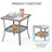 Tanyu Square Metal Outdoor Side Table , 18'' in. W 18'' in. D-347927539