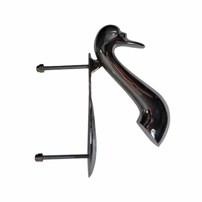 Victorian Swan Door Knocker, Chrome