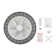 Analice 18.5 Inch Modern Creative Invisible Acrylic Ceiling Fan Light With Remote Control
