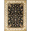 Tapis en polypropylène noir à motifs, 160 cm x 180 cm, pour une ambiance chaleureuse et accueillante.
