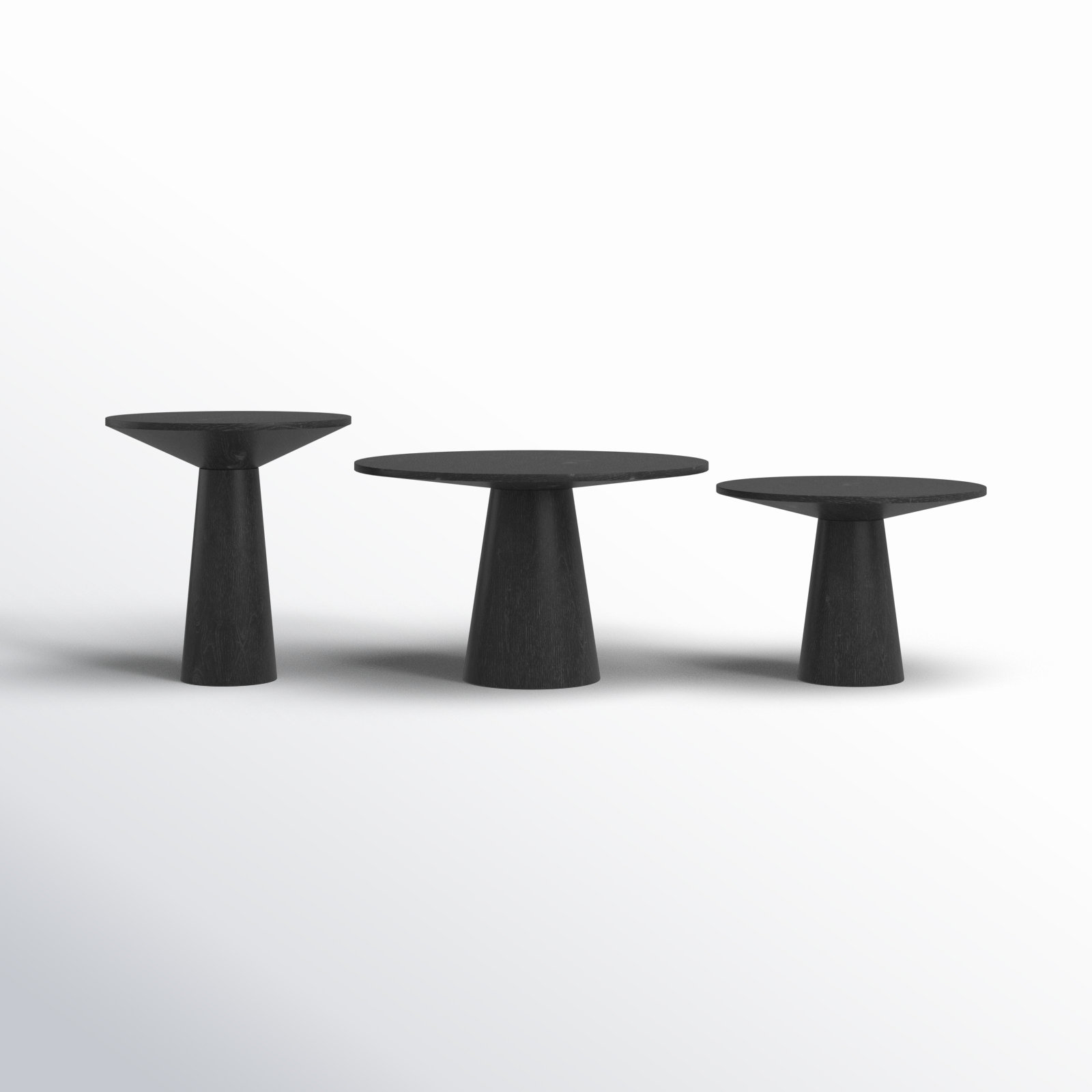 Wyatt 3-Piece Living Room Table Set, Black