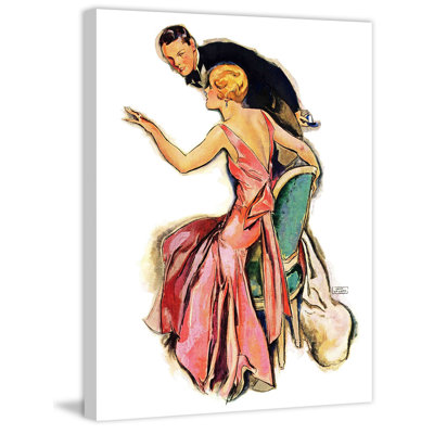 Reproduction de couple vintage sur toile tendue