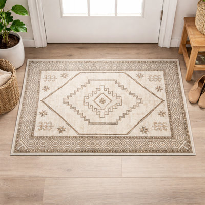Oriental Machine Tufted Shag Area Rug