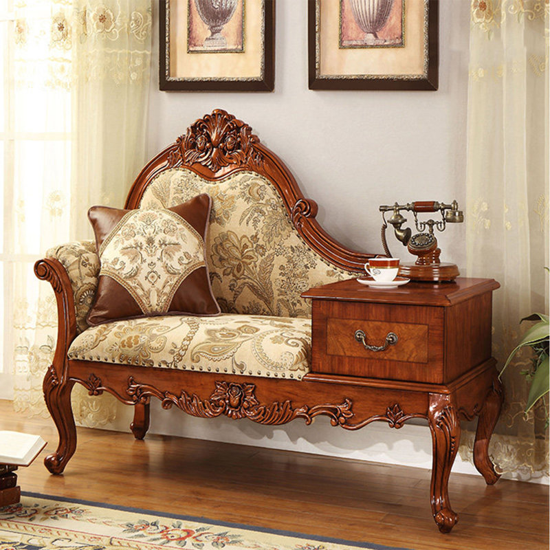 Chaise grand 55,12 po en bois massif brun américain
