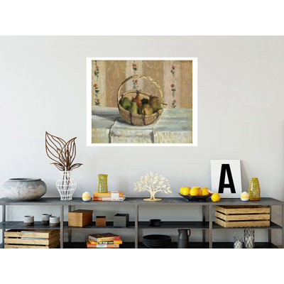 Still Life: Apples and Pears in a Round Basket (Nature morte: Pommes et poires dans un panier rond) by Camille Pissarro - Giclee Print