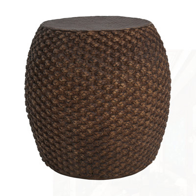 Faux Rattan Side Table