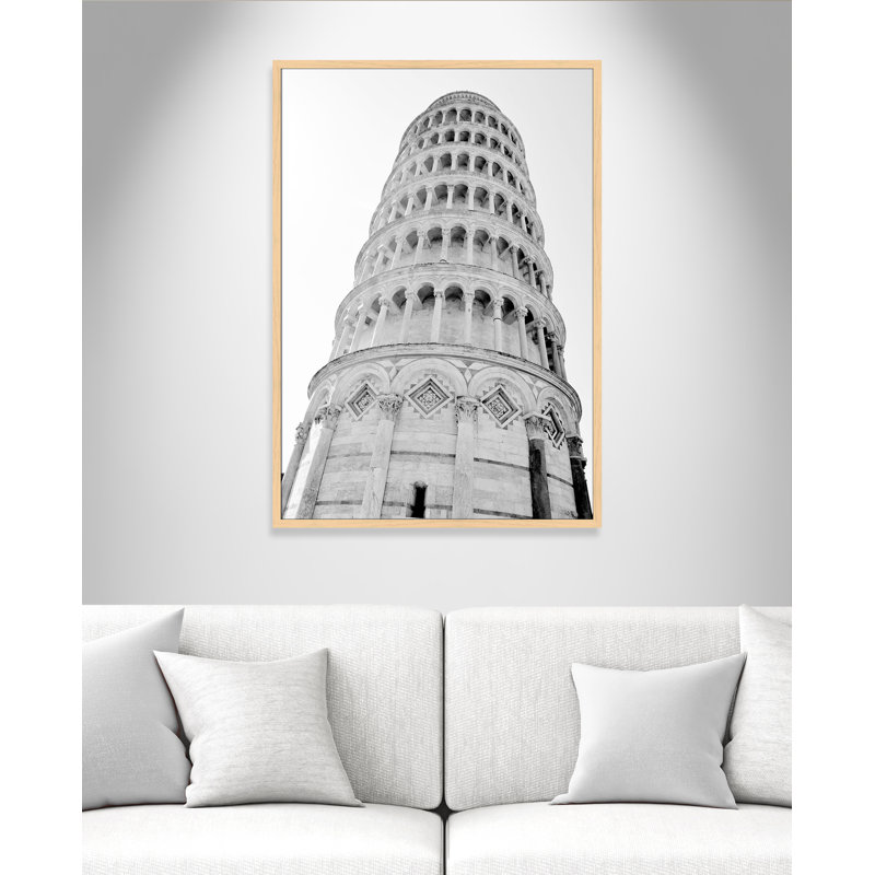 Iconic City Collection "Pisa" par Natalie Carpentieri, Cadre photo naturel naturel, Non, H 55 po x l 39 po x P 1,25 po