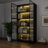 Beyzanur Tall Dining Cabinet With Led Lights &  Glass Doors
