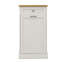 Armoire poubelle de cuisine blanche E1 inclinable avec un tiroir et un compartiment, idéale pour un îlot, bloque les odeurs, peut placer des plantes grasses sur le dessus, prolonge l'îlot de 10 gallons, cadres photo
