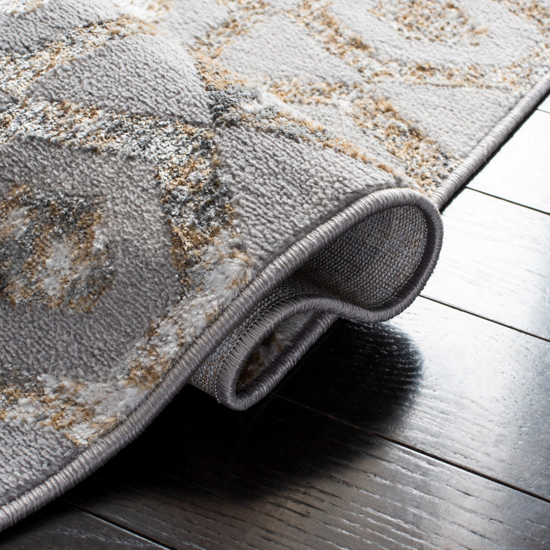Tapis à motif géométrique Alexondria Performance, Carré 6 pi 7 po