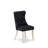 Dallas Parson Dining Chairs, Button Tufted Back with Nailhead Trim, Black Polyester Fabric Padded Chairs, Set of 2, Linen White-1233069990