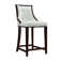 Upholstered Counter Stool with Solid Wood Frame