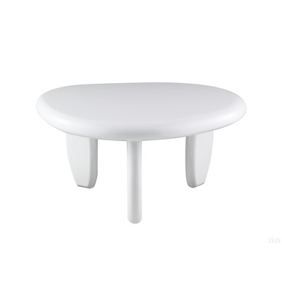Table de bout blanche ultrabrillante