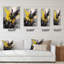 Horloge murale jaune et jaune-2060260265