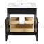 Meuble-lavabo 30 po avec lavabo en céramique, armoire de rangement autoportante moderne avec poignées, portes à fermeture douce-114497800