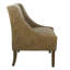 Chaise d'appoint moderne à accoudoirs arrondis Sundee 17 - Similicuir brun vieilli