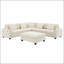 Ensemble de canapé modulaire en U de 128 x 67 po, canapé en chenille 6 places avec repose-pieds surdimensionné-45273528