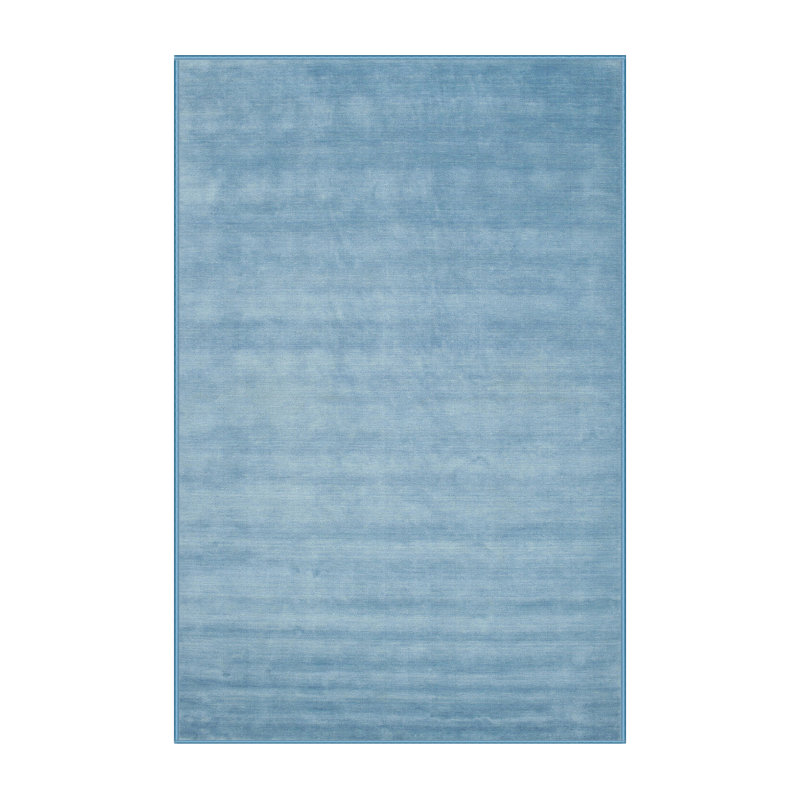 Tapis contemporain bleu, Rectangle 2 pi x 4 pi