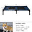 Lit pour chat surélevé de 36 po x 30 po avec filet, bleu - offre un repos quotidien et un lit confortable pour animal de compagnie, idéal pour une utilisation à différentes saisons