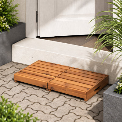 Acacia Foldable Wooden Step Stool 