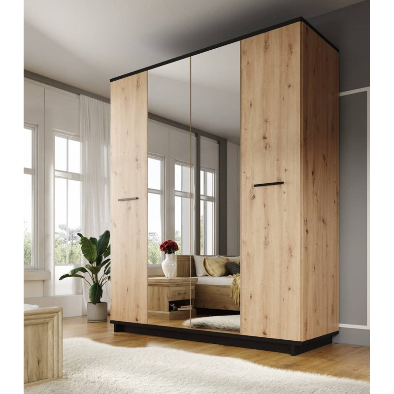 Ahloni 4 Door Manufactured Wood Wardrobe