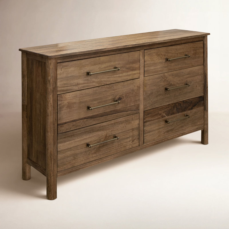 Commode 6 tiroirs Quinn (MIROIR NON INCLUS)