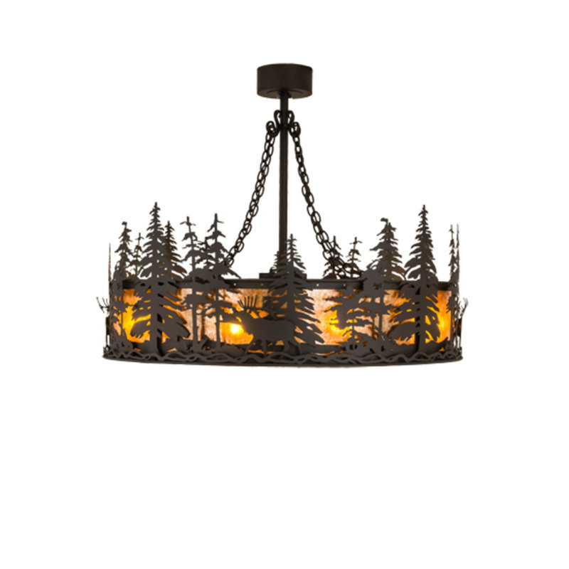 Elk At Dusk Downrod Ceiling Fan