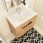 Meuble-lavabo simple 30 po avec plateau en céramique Tarena-1776251835