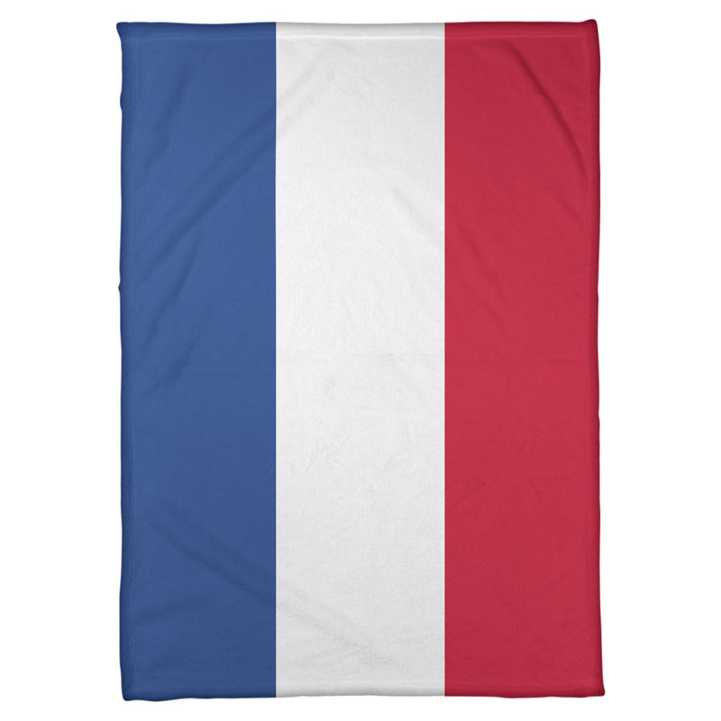 Quilted Throw Blanket, 50" W x 60" L, Detroit Royal Blue/White/Red
