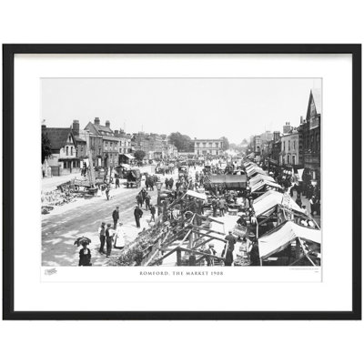 Romford, The Market 1908 by Francis Frith - Single Picture Frame Print
