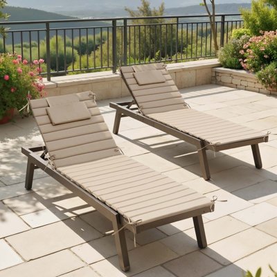 Outdoor Chaise Lounge Seat / Back Cushion