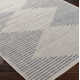 Calliah Striped Polypropylene Area Rug in Blue/Cream