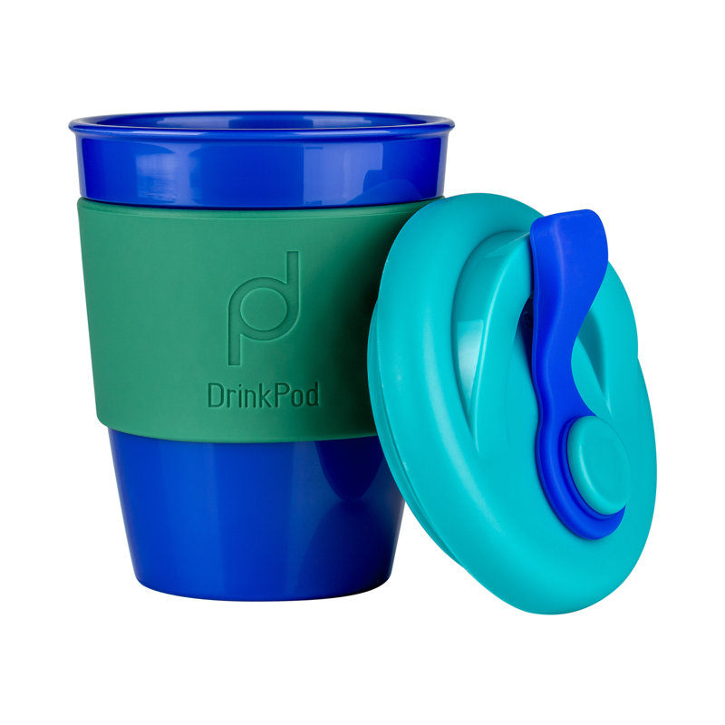 Drink Pod Plastic Travel Mug, Ocean/Blue