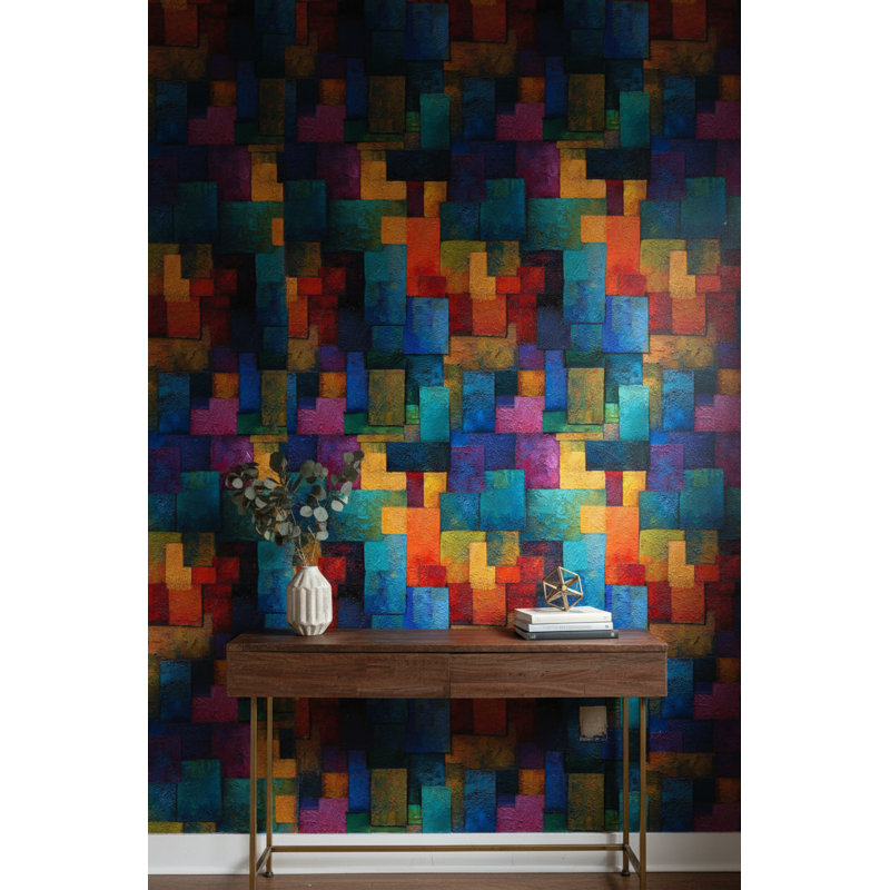 Geometric Wallpaper Colourful Abstract Wall Mural