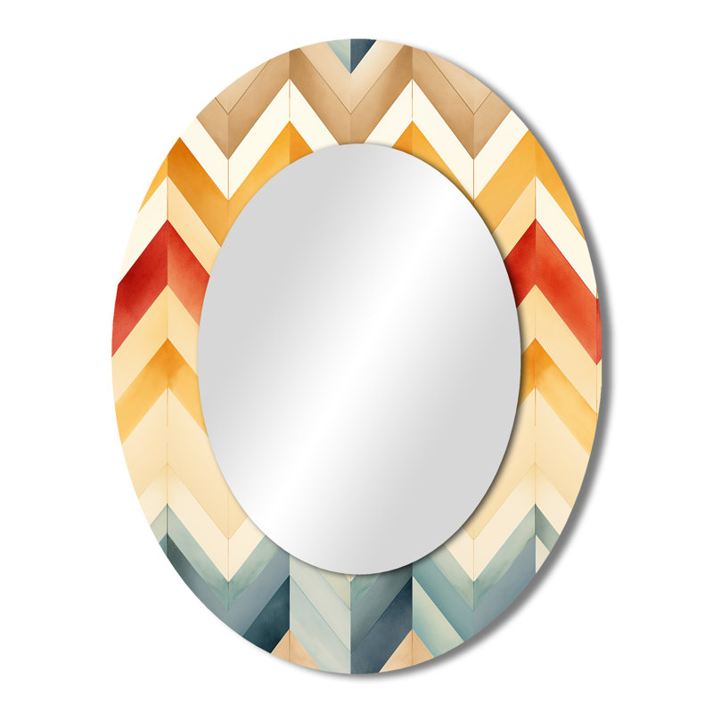 Rétro chevron ivoire rétro Boho, H 43 po x l 33 po