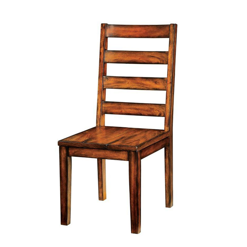 Ensemble de chaises de salle à manger avec dossier échelle, 4 pieds en bois