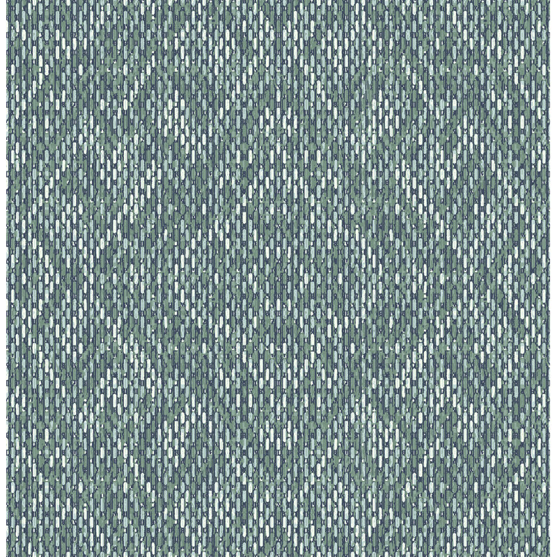 Rouleau de papier peint L 33 pi x l 20,5 po Felix, Bleu sarcelle