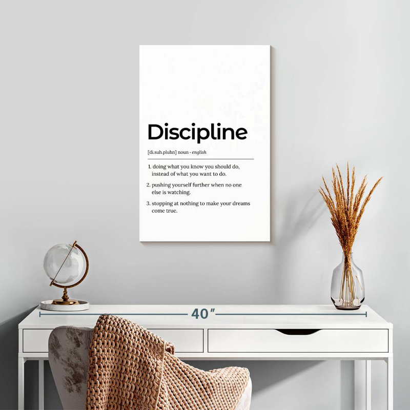 Discipline, H 24 po x l 16 po