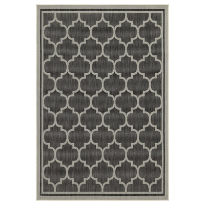 Anthracite Indoor/Outdoor Area Rug (7 Ft. 10 In. X 10 Ft. 3 In.) - Durable & Weather Resistant