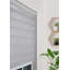 PINECREST HOME GOODS Custom-Cut Size Zebra Blinds for Indoor Windows Light Filtering & Room Darkening Roller Shades ( Grey Colour ) ( Height 78 inch ) ( Width 25 inch )-762943945-762943856