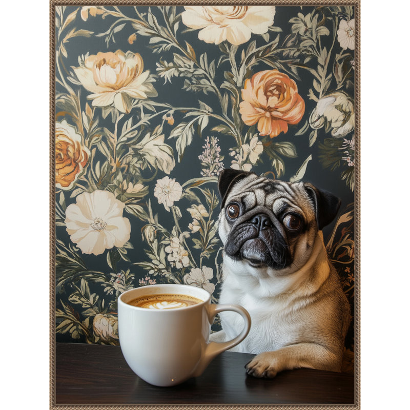 Reproduction d'art sur toile encadrée The Latte, H 42 po x l 32 po
