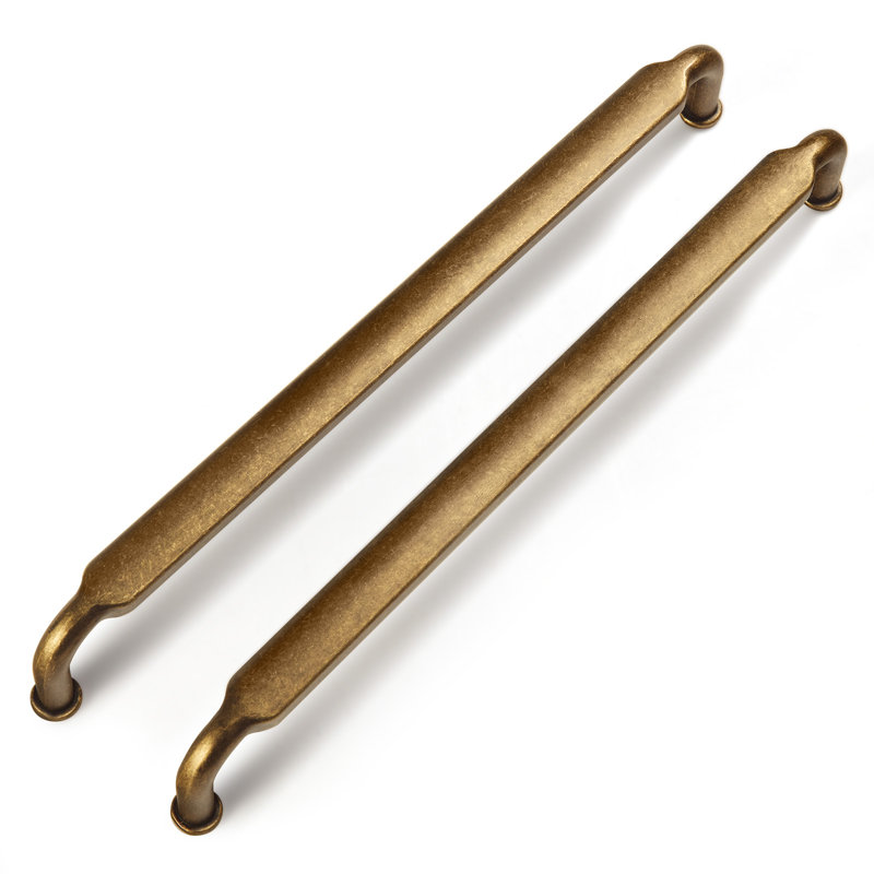 Goo-Ki Zinc Alloy Bar Pull Multipack, 7 9/16" Hole Spacing, Antique Brass, Modern Farmhouse Cabinet Handles, Antique Brass