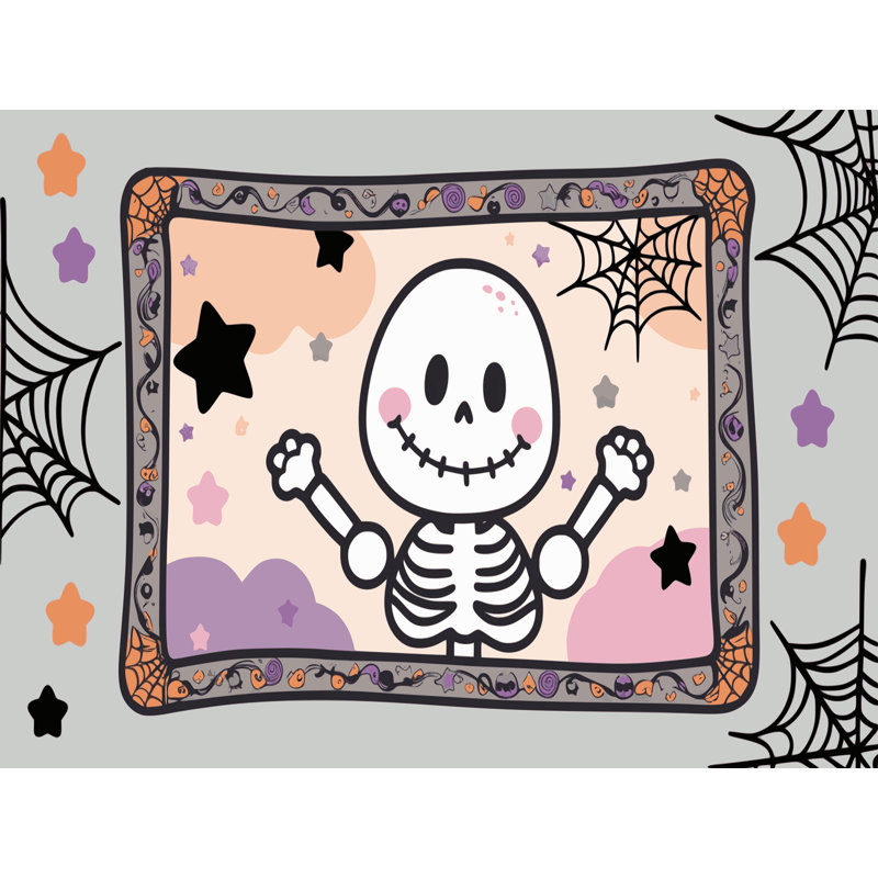Tapis de vacances d'Halloween The Holiday Aisle®, Rectangulaire 7 pi x 10 pi