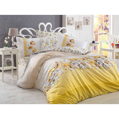 Ensemble de housse de couette 100% coton Hodgins