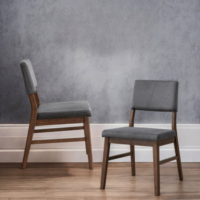 Ensemble de 2 chaises d'appoint en velours côtelé Seda